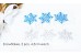 Iron-on transfer, Snowflakes, 3pcs, 4.5cm each